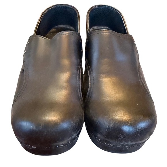 Dansko Phoebe Black Leather Professional Clogs Nursing Work Shoes Womens 39 /8.5 - Picture 3 of 8